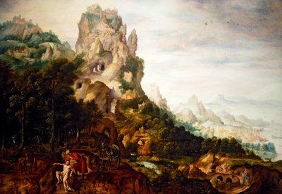 善きサマリア人（油彩・パネル） 作： Herri met de (c.1510 p.1550) Bles