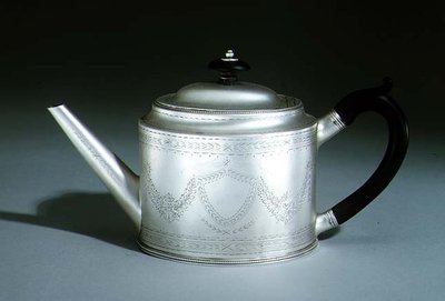 ティーポット、1780（シルバー） 作： Hester Bateman