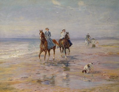 ダブリンのビーチでのライド 作： Heywood Hardy