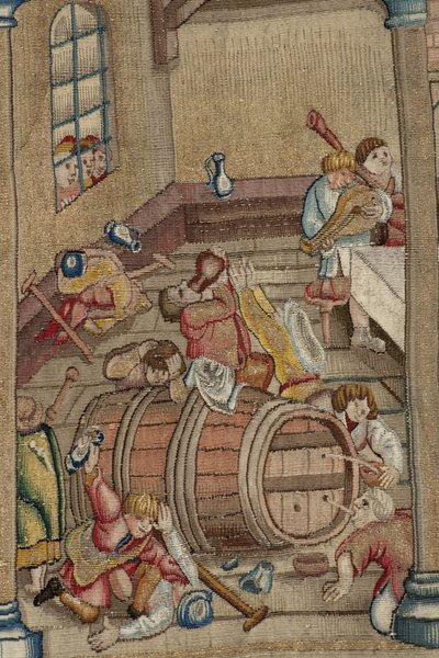 ヒエロニムス・ボスの作品に着想を得たタペストリー、1560年頃（金、銀、絹、羊毛） 作： Hieronymus (after) Bosch