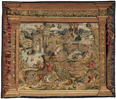 ヒエロニムス・ボスの作品に着想を得たタペストリー、1560年頃（金、銀、絹、羊毛） 作： Hieronymus (after) Bosch