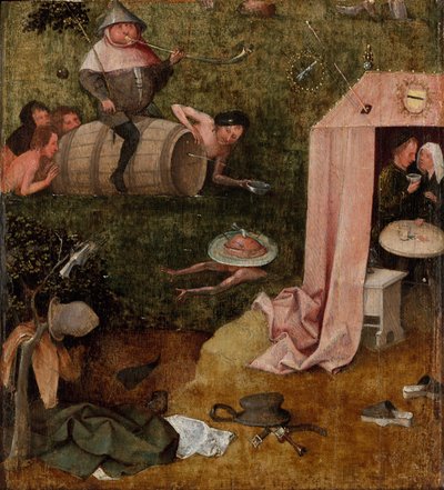 不寛容の寓話、c.1495-1500（パネルに油彩） 作： Hieronymus Bosch