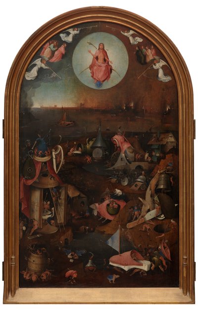 最後の審判の中央パネル（パネルに油彩） 作： Hieronymus Bosch