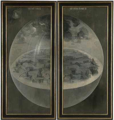 地上の喜びの庭。トリプティク、戻る：作成。 1500〜05年頃 作： Hieronymus Bosch