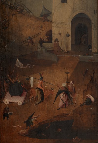 Yksityiskohta viimeisen tuomion oikeasta paneelista (öljy paneelille) 作： Hieronymus Bosch