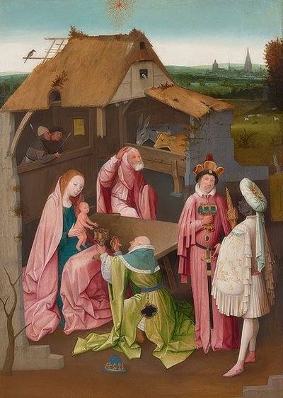 王の崇拝。 1490-1510年頃 作： Hieronymus Bosch