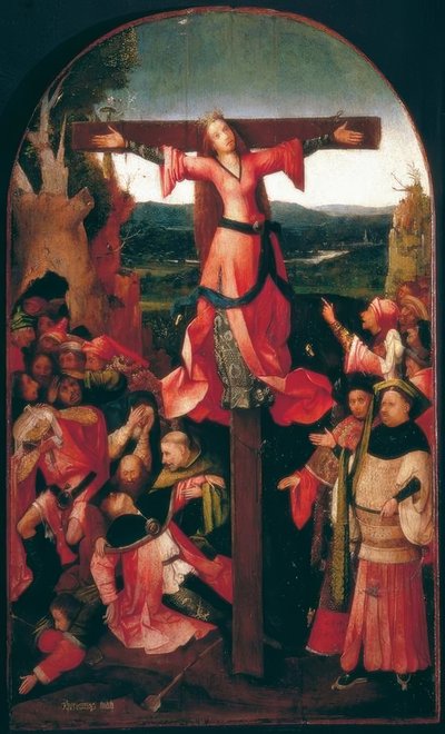 セントジュリア（またはリベラータ）のはりつけ 作： Hieronymus Bosch