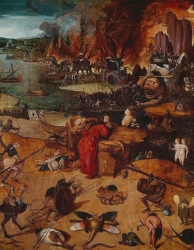 聖アントニウスの誘惑 作： Hieronymus Bosch