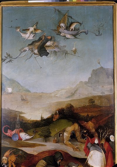 聖アントニウスの誘惑（トリプティコン、左翼の詳細） 作： Hieronymus Bosch