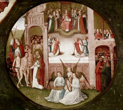 パラダイス七つの大罪と四つの最後」の詳細（パネルに油彩 作： Hieronymus Bosch