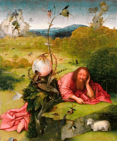 砂漠の洗礼者聖ヨハネ、15世紀後半。 作： Hieronymus Bosch