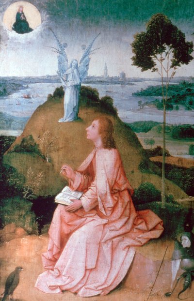 パトモス島の聖ヨハネ福音伝道者、1504-1505年 作： Hieronymus Bosch