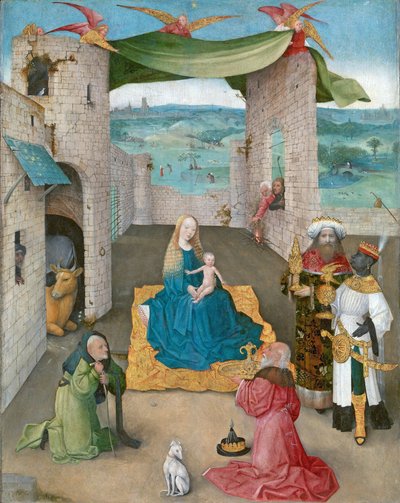 賢者の礼拝、1475年頃（オークの油と金） 作： Hieronymus Bosch