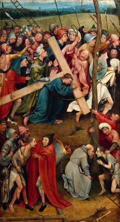 十字架を背負ったキリスト、カルバリーへの道 作： Hieronymus Bosch
