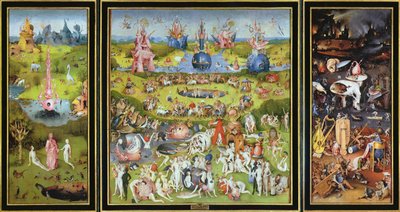 The Garden of Earthly Delights」（1500年代）。 作： Hieronymus Bosch
