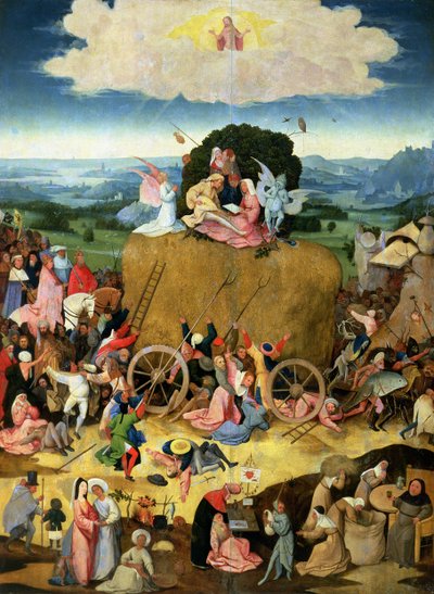 ヘイウェイン：三連祭壇画の中央パネル、1500年頃 作： Hieronymus Bosch