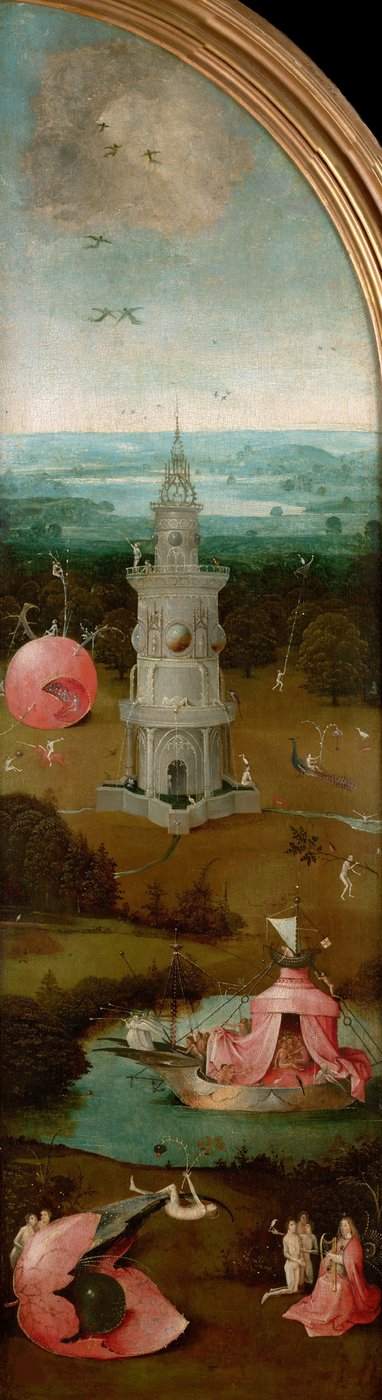 最後の審判トリプティク、左パネル、1490～1510年頃。 作： Hieronymus Bosch