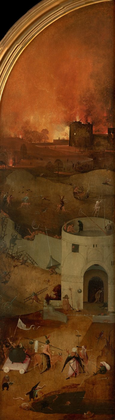 最後の審判トリプティク、右パネル、1490～1510年頃。 作： Hieronymus Bosch