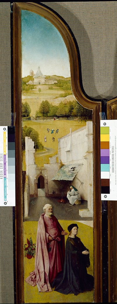 聖ペテロと献金者のいるエピファニーのトリプティク（油彩・パネル 作： Hieronymus Bosch