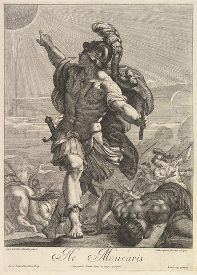 太陽に静止するよう命じるジョシュア。 作： Hieronymus Ferroni