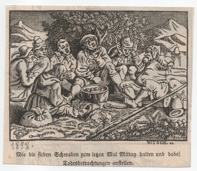 シュヴァーベン人は餃子鍋を囲んだ 作： Hieronymus Heinrich Jakob Ritschl von Hartenbach