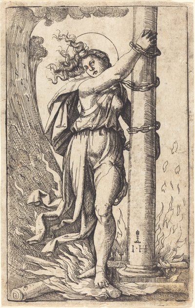 不屈の精神 作： Hieronymus Hopfer after Marcantonio Raimondi