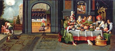 金持ちの家のラザロ、1610 作： Hieronymus II Francken
