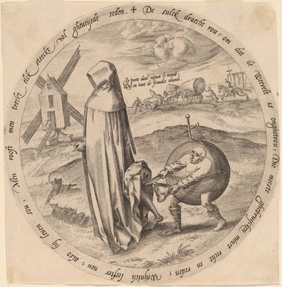 世界に奪われた人間不信 作： Hieronymus Wierix after Pieter Bruegel the Elder