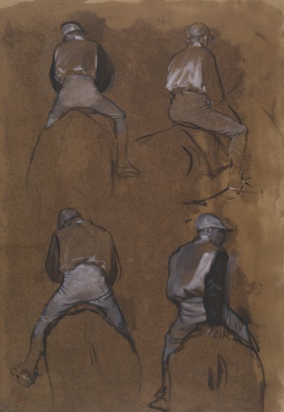 ジョッキーの4つの研究 作： Hilaire Germain Edgar Degas