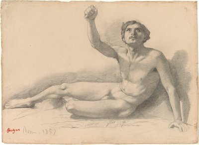 男性ヌードの習作 作： Hilaire Germain Edgar Degas