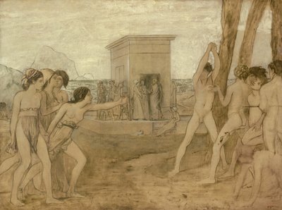 少年たちに挑む若きスパルタ少女たち 作： Hilaire Germain Edgar Degas
