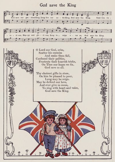 God Save The King（カラーリトグラフ 作： Hilda Broughton