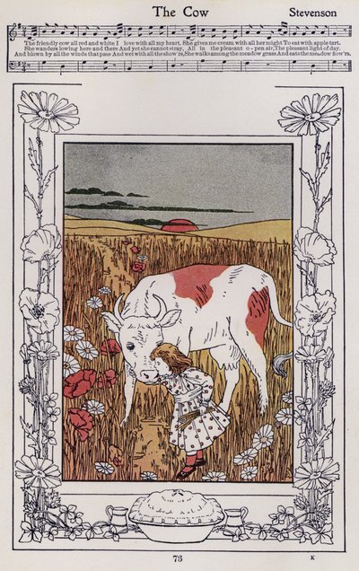 The Cow（カラーリトグラフ 作： Hilda Broughton