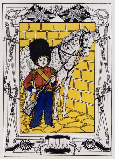 The Young Recruit（カラーリトグラフ 作： Hilda Broughton