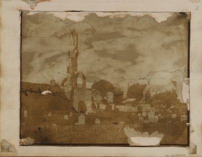 セントアンドリュース大聖堂のウエストエンドと北西からの大聖堂地区。 作： Hill and Adamson