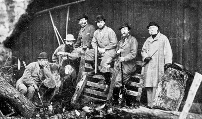 ウィンザーでの王室射撃パーティー、1870 1910。 作： Hills and Saunders