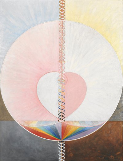 Group IX/UW, No. 25, The Dove, No. 1 (キャンバスに油彩) 作： Hilma af Klint