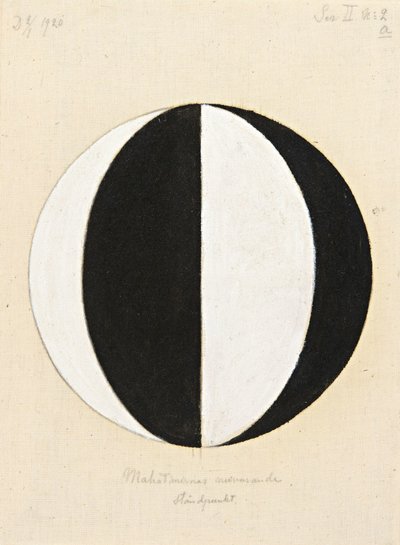 マハトマの現在の立場、1920 年。 作： Hilma af Klint