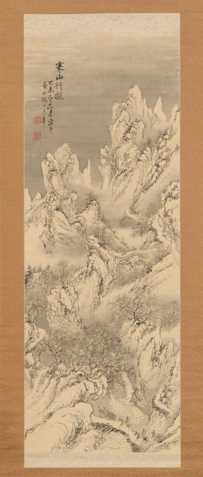 コールド マウンテンズの旅人、1859 年。 作： Hine Taizan