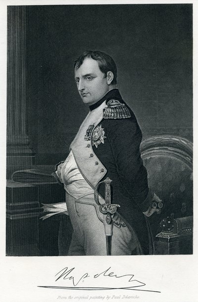 ナポレオン1世（1769-1821）（エングレーヴィング） 作： Hippolyte (1797 1856) (after) Delaroche