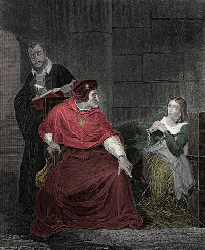 ジョーン・オブ・アーク(1412-31)とウィンチェスター枢機卿(1431) 作： Hippolyte Delaroche