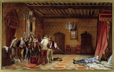 ギーズ公爵の暗殺（ロレーヌ公アンリ1世、バラフレと呼ばれる 作： Paul Delaroche