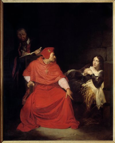 ジョーン・オブ・アーク(1412-31)とウィンチェスター枢機卿(1431) 作： Paul Delaroche