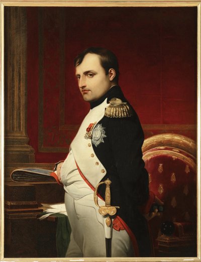 1807年、書斎のナポレオン1世、ドラロッシュ、ポール・イポリット（1797-1856）作。油彩・キャンバス 作： Paul Delaroche