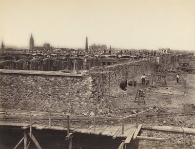 モンルージュ貯水池、上部盆地、右側 モンルージュ貯水池、上部盆地...、c。 1870年。 作： Hippolyte Auguste Collard