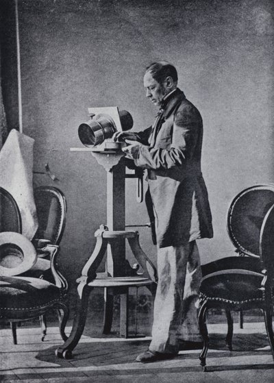 自身が撮影したイポリット・バヤールの肖像（モノクロ写真 作： Hippolyte Bayard