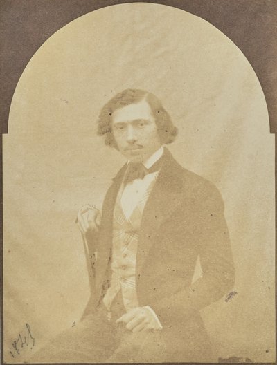 [座る男の肖像 作： Hippolyte Bayard