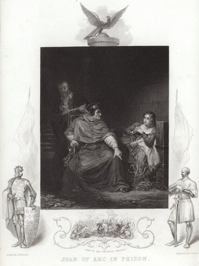 刑務所でのジャンヌ・ダルク 作： Hippolyte Delaroche