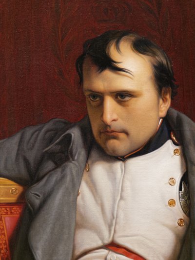 1814年3月31日、フォンテインブルーのナポレオンI、顔の詳細、1840年 作： Hippolyte Delaroche