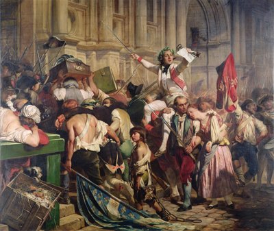 1839年のホテルドヴィルの前のバスティーユ征服者 作： Hippolyte Delaroche